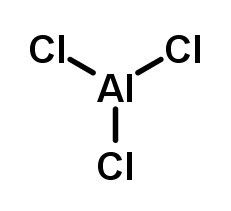 Cloruro de aluminio, anhidro Estructura química