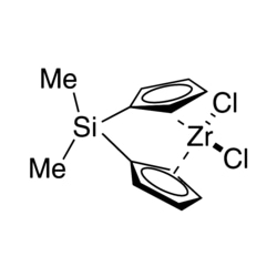 Dimethylsilylbis(cyclopentadienyl)zirconium dichloride chemical structure